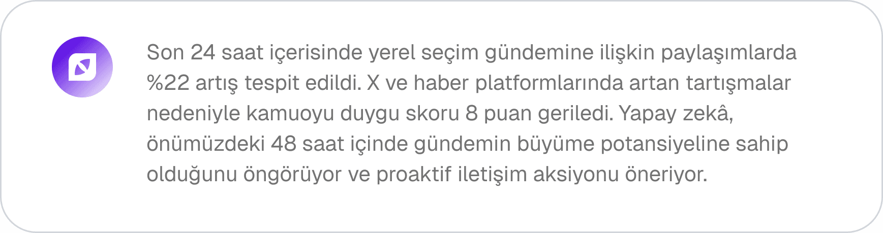 Yapay zekâ destekli kamuoyu analizi özeti
